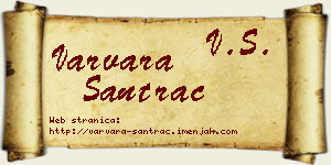 Varvara Santrač vizit kartica